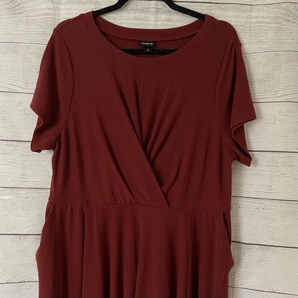 Torrid rust red skater dress. - Picture 3 of 13